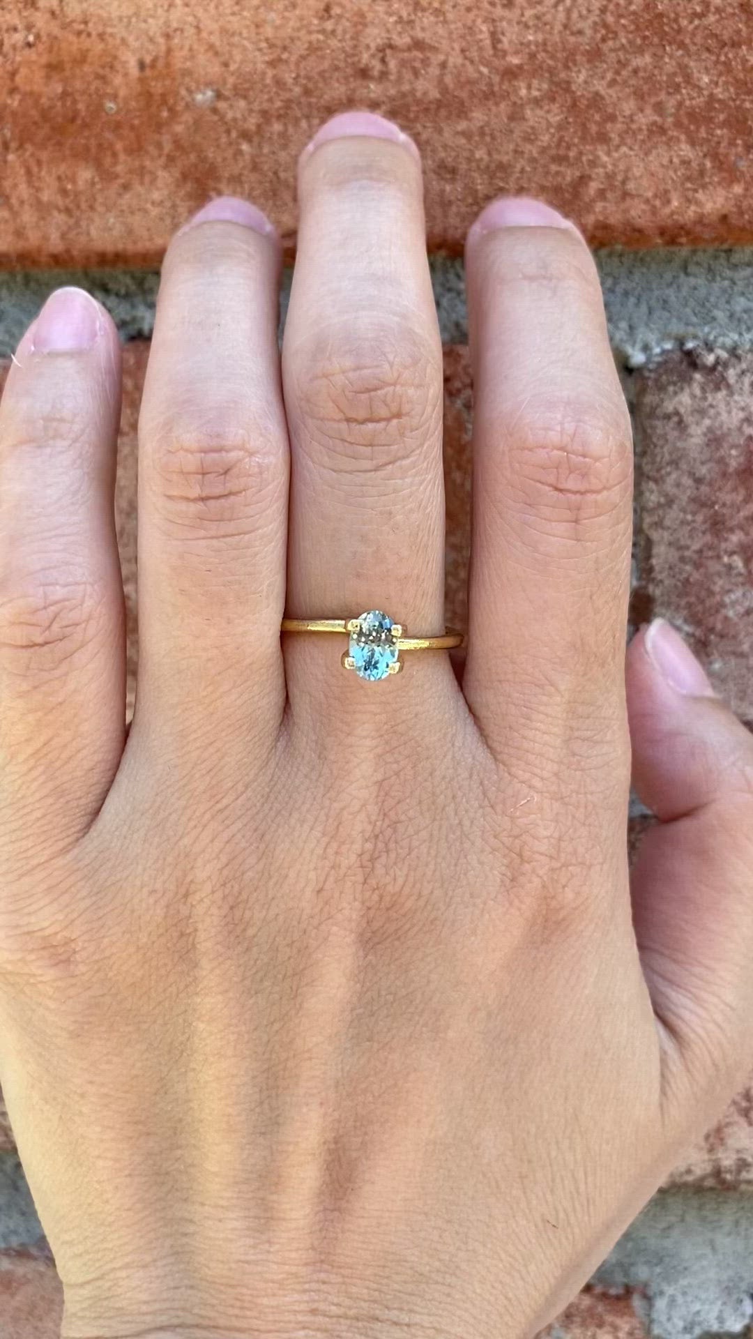0.93ct Oval Cut Light Teal Blue Green Montana Sapphire