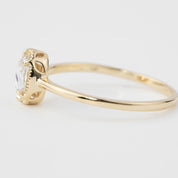 Ava Ring, Oval Rose Cut Diamond