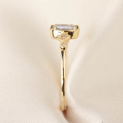 【即日配送】ステラリング ・0.4ct・非加熱モンタナブルーサファイア・K14YG