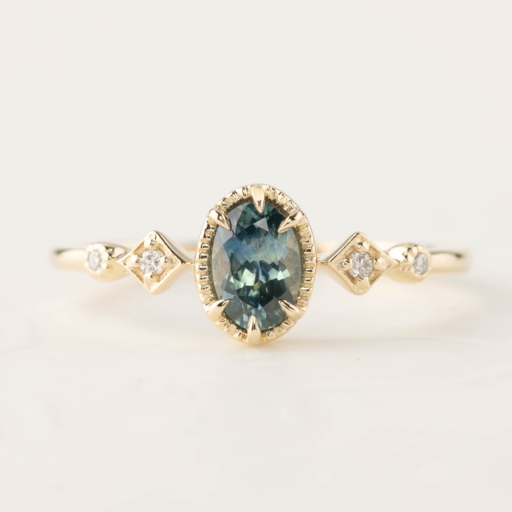 Stella Ring, 0.60ct Montana Sapphire of your choice, oval shape gemstone