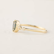 Stella Ring 6x4mm 0.60ct Teal Blue Montana Sapphire