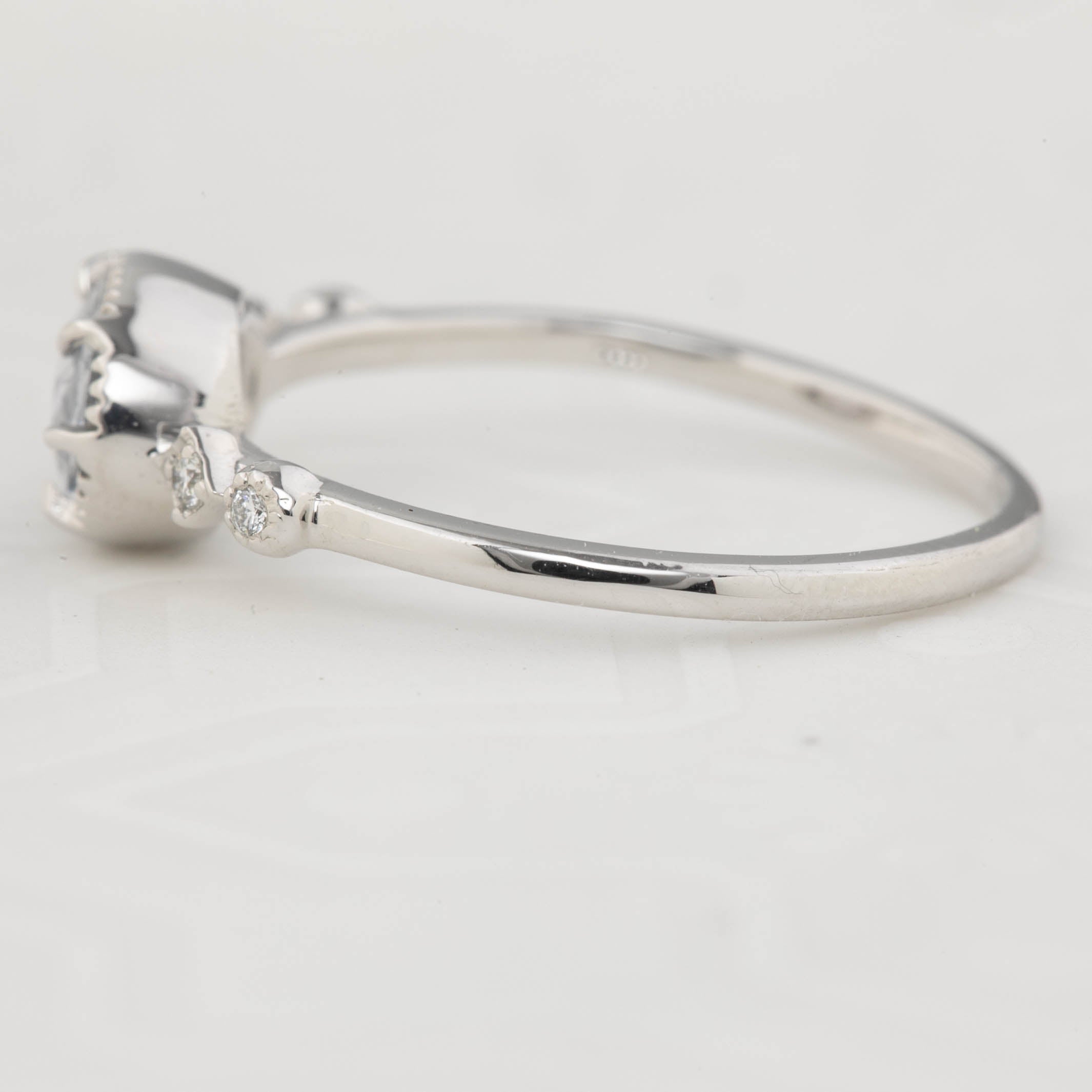 【即日配送】ステラリング ・0.80ct・非加熱ブルーサファイア・K14WG