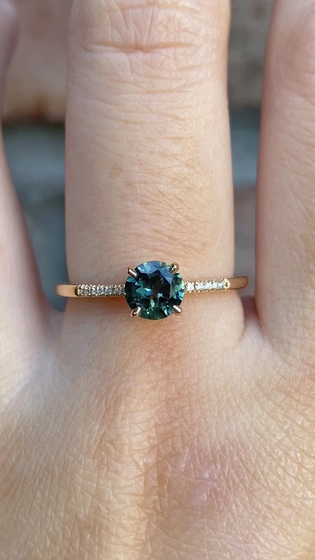 Audrey Ring, 0.73ct Queensland Sapphire