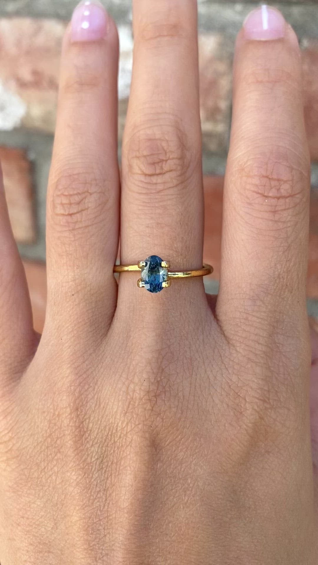 0.96ct Oval Cut Blue Green Montana Sapphire
