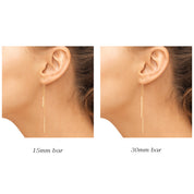 Gold Bar Threader Earrings