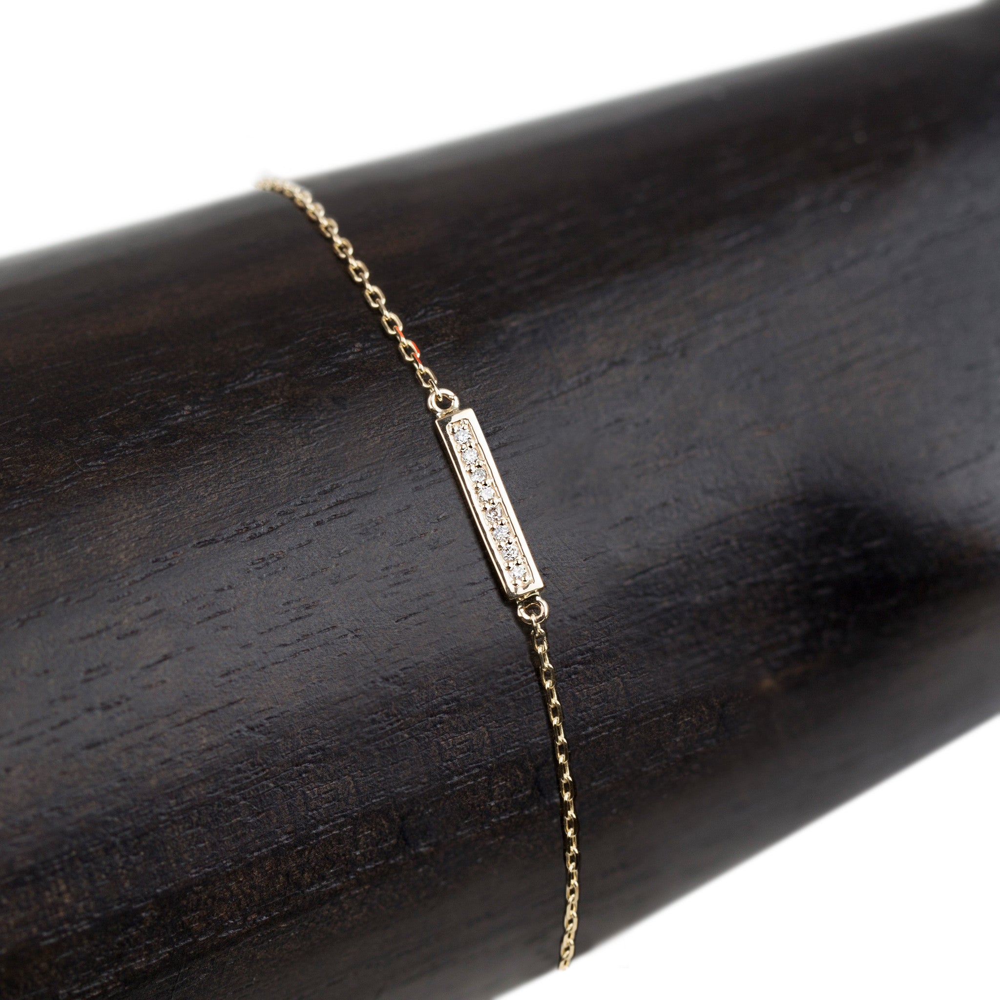 Pave diamond bar bracelet Clearance