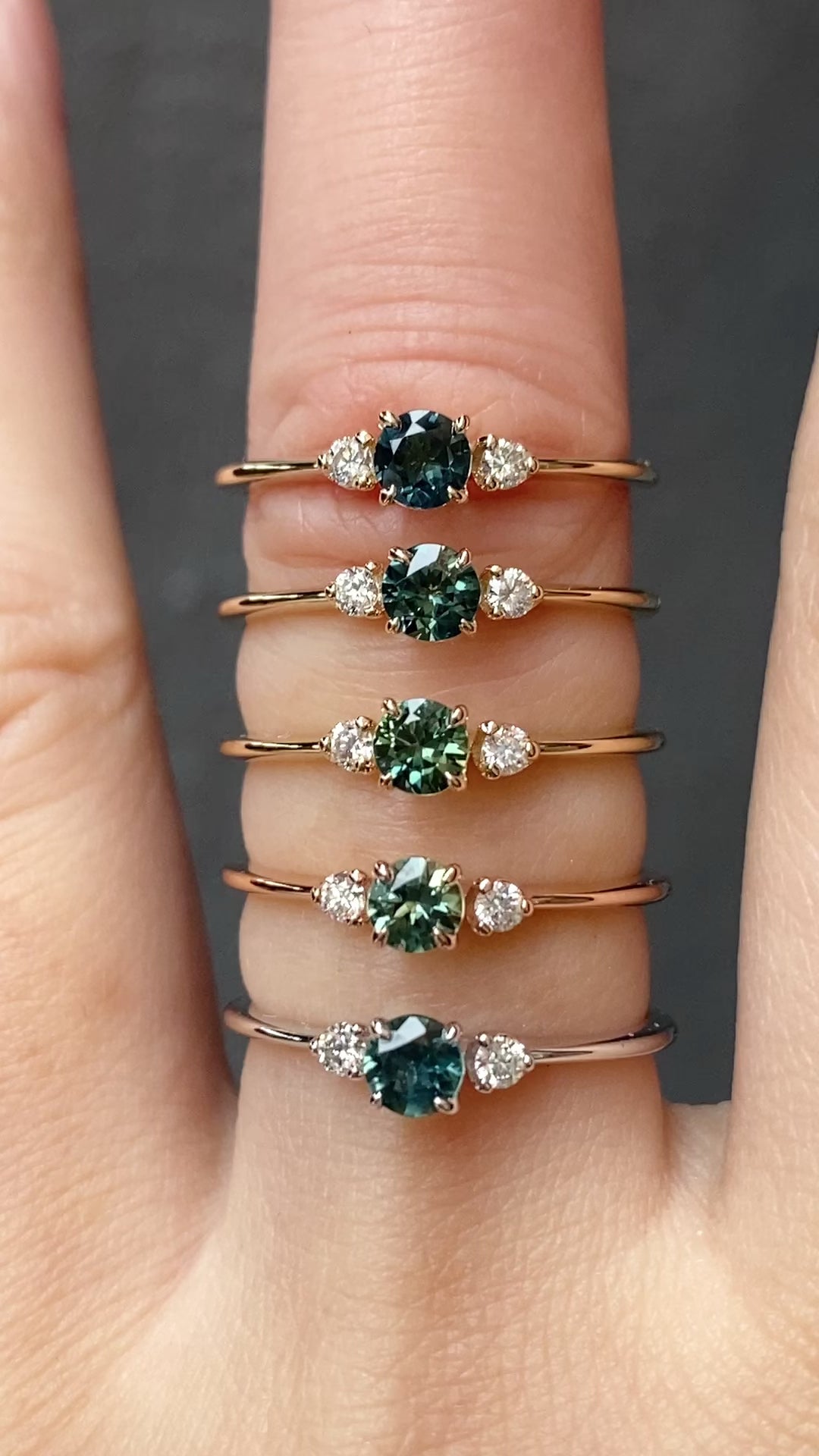 Sofia Ring 4mm 0.30ct Queensland Sapphire 14k Gold