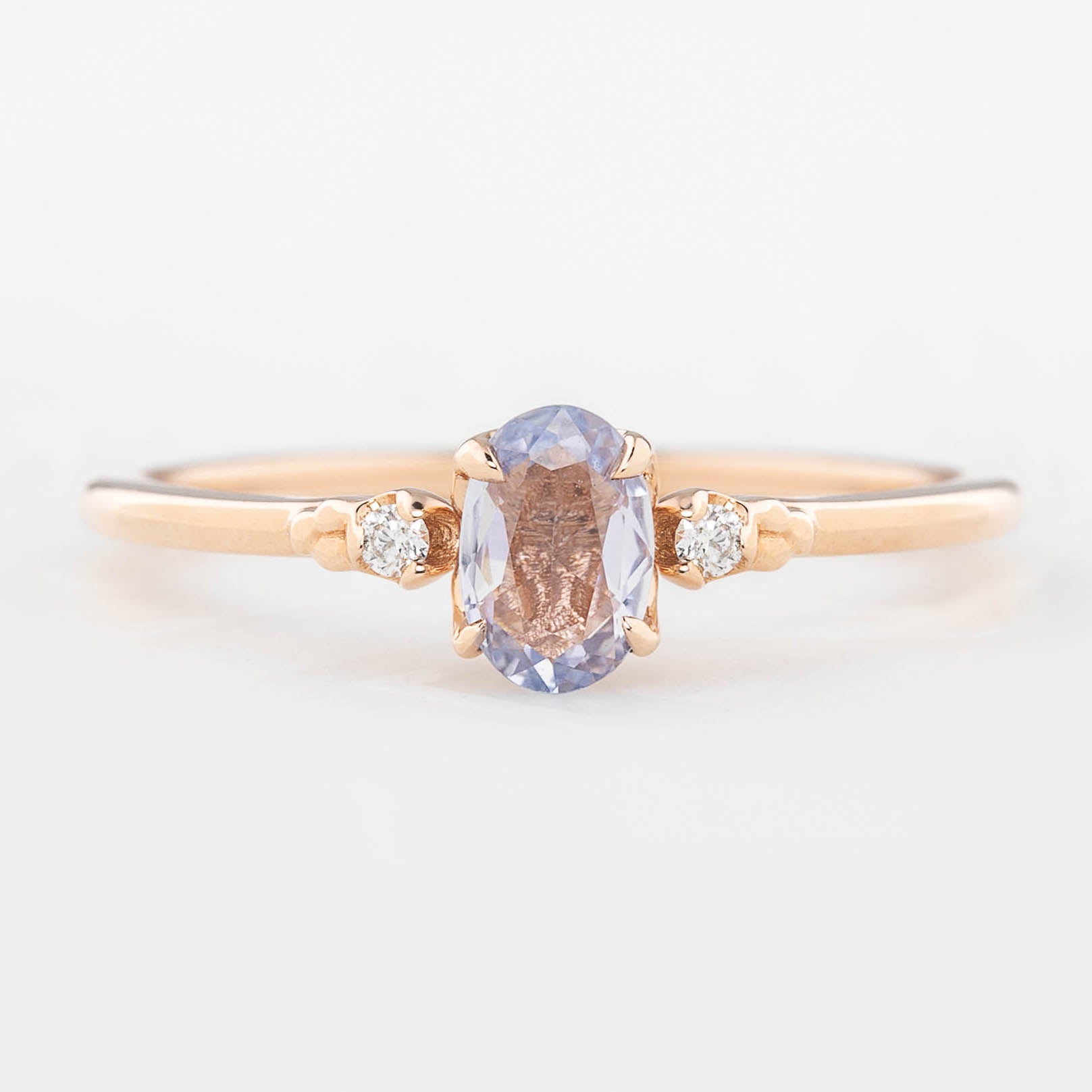 Estel Ring, 0.40ct Unheated Light Blue Sapphire of your choice