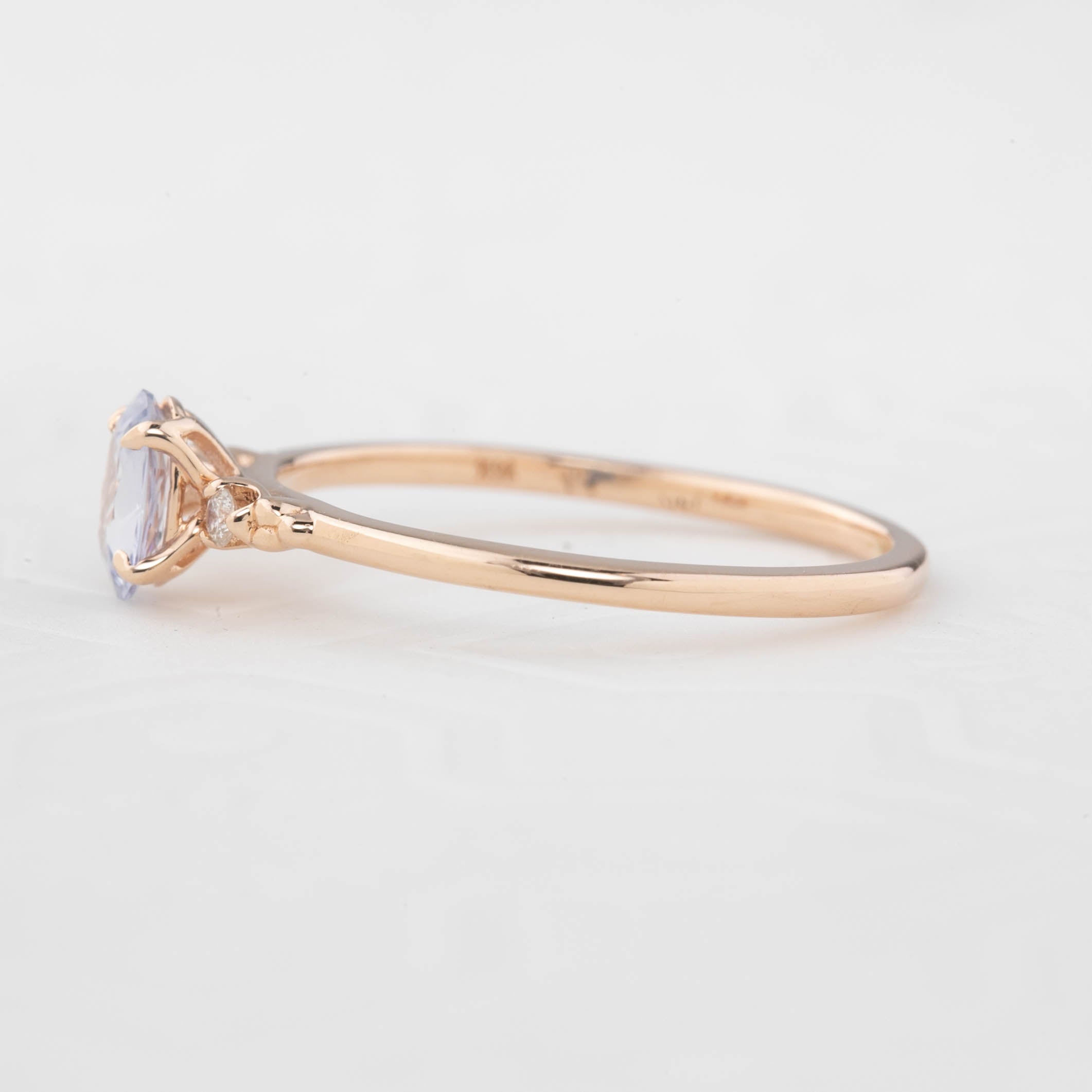 Estel Ring, 0.40ct Unheated Light Blue Sapphire of your choice