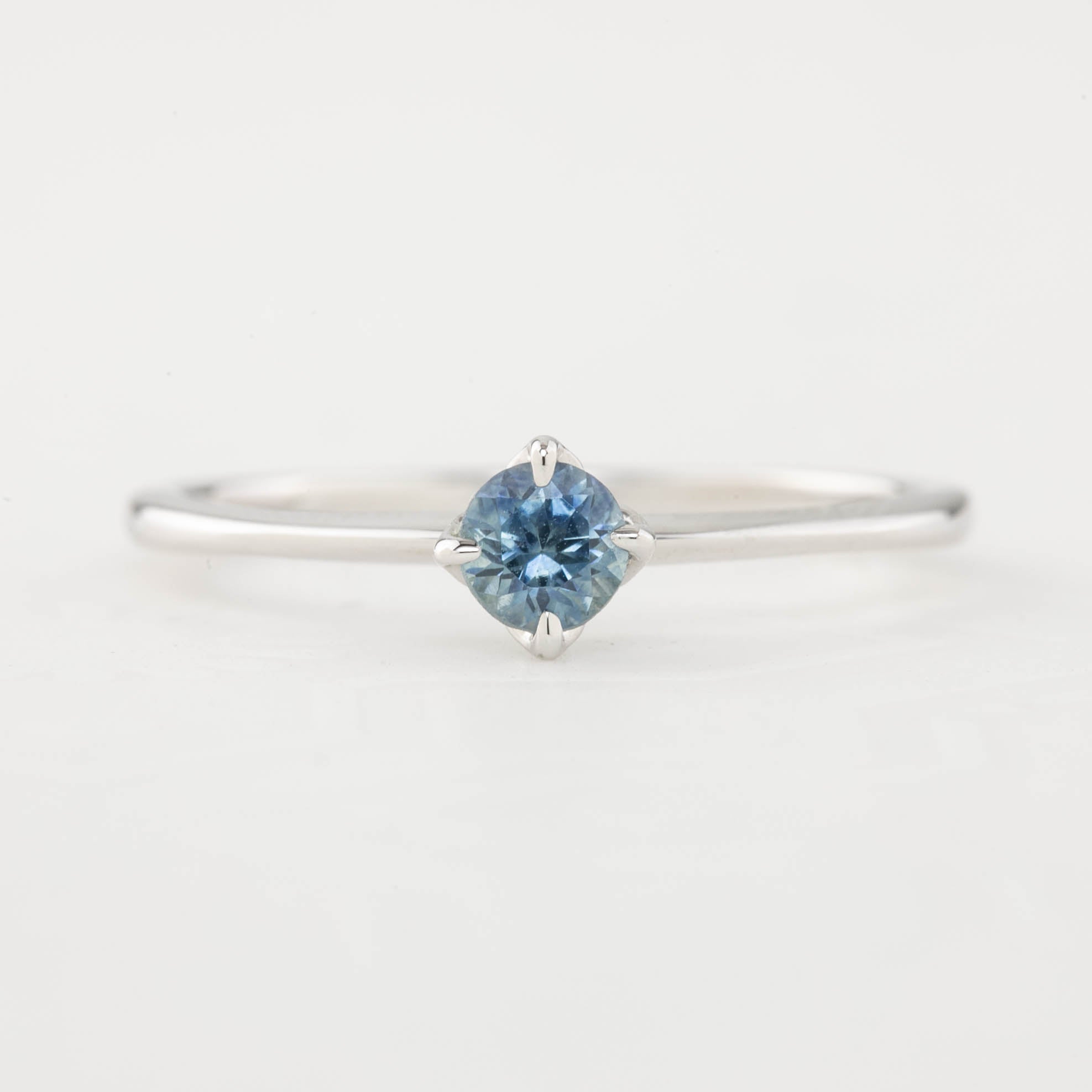 【即日配送】アリスリング ・0.35ct・加熱モンタナ産ブルーサファイア・K14WG