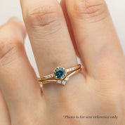 【即日配送】グレースリング ・0.45ct・加熱モンタナ産ブルーグリーンサファイア・K14YG