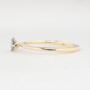 【即日配送】アリスリング ・0.30ct・加熱セイロン産ブルーサファイア・K14YG