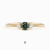 Sofia Ring 4mm 0.30ct Queensland Sapphire 14k Gold