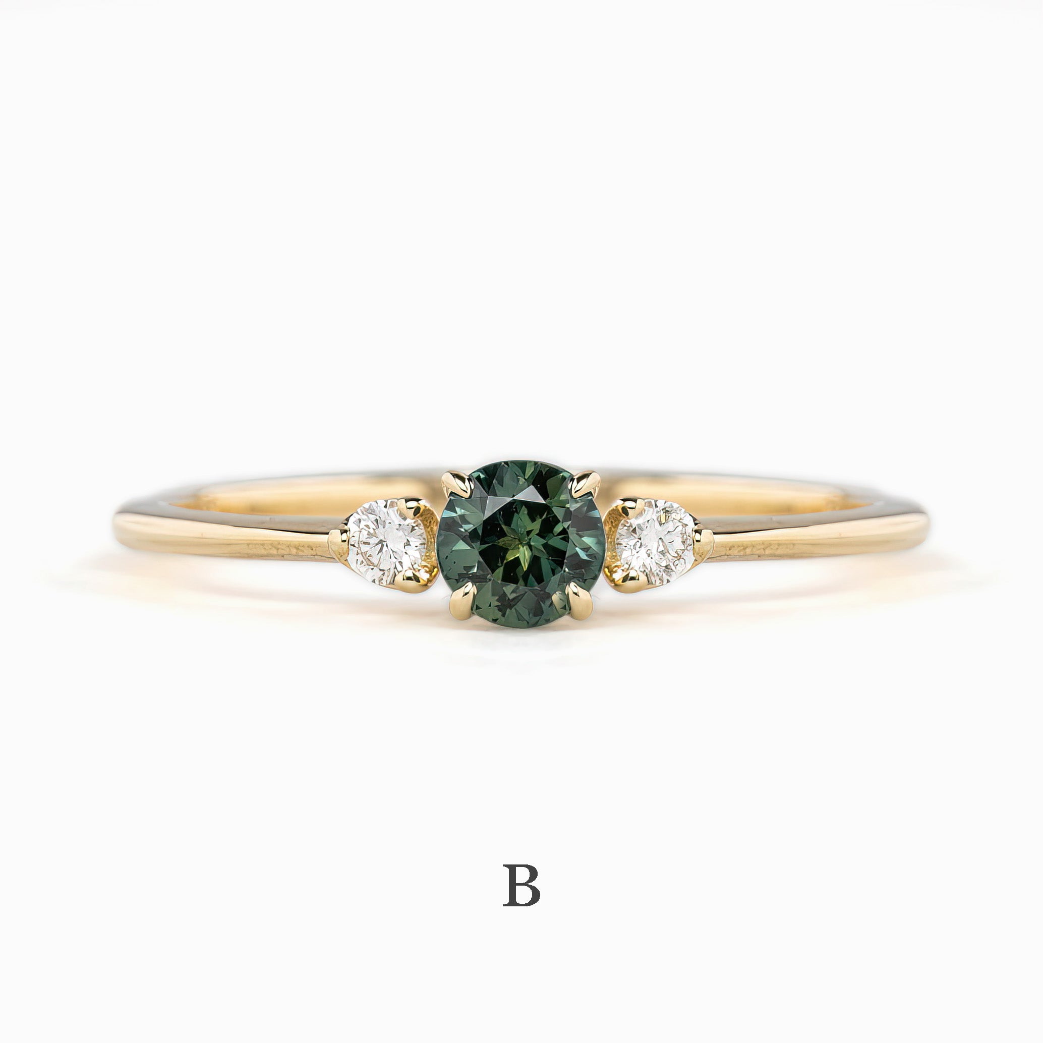Sofia Ring 4mm 0.30ct Queensland Sapphire 14k Gold