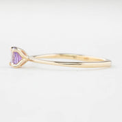 【即日配送】サラリング ・0.45ct・非加熱ウンバ産パープルサファイア・K14YG