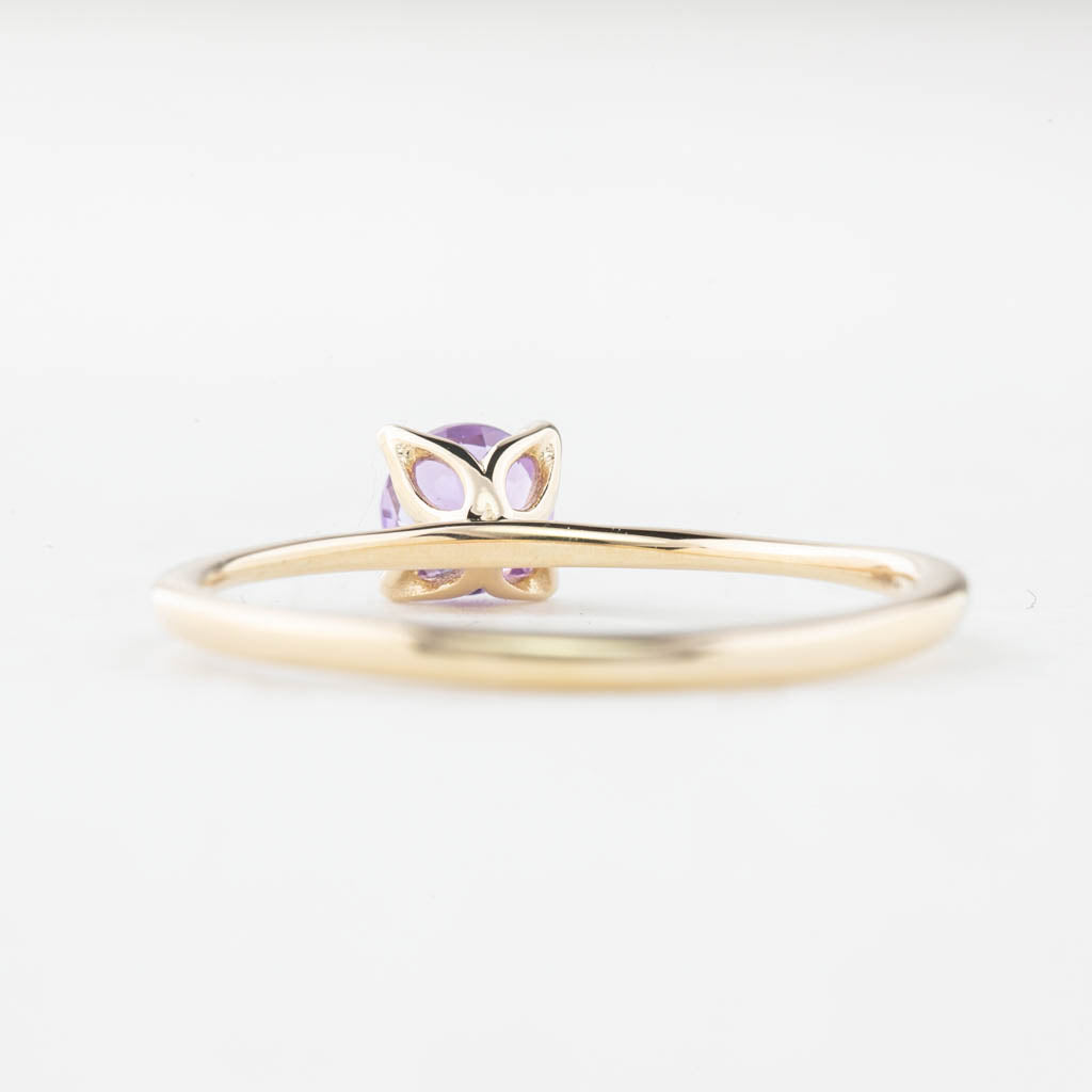 【即日配送】サラリング ・0.45ct・非加熱ウンバ産パープルサファイア・K14YG