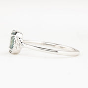 【即日配送】セリーヌリング ・0.60ct・モンタナ産ブルーサファイア・K14WG
