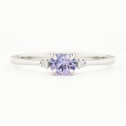 Emilie Ring 5mm 0.45ct Purple Umba Sapphire 14K White Gold