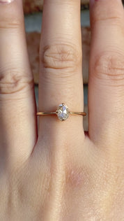 【一点物】アリスリング枠　オーバルローズカットダイヤモンド　0.26ct