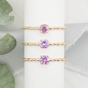 【即日配送】キャンディリング ・0.30ct・非加熱マダガスカル産ラベンダーパープルサファイア・K14RG
