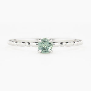 Candy Ring, 0.30ct Mint Green Montana Sapphire, 14k White Gold