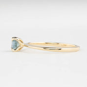 【即日配送】サラリング ・0.55ct・モンタナ産ライトブルーグリーンサファイア・K14YG