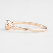 Celeste Ring 3.9mm 0.25ct Light blue Unheated Round Sapphire, 14k Rose Gold