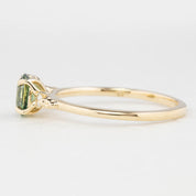 【一点物】エステルリング ・0.80ct・モンタナ産ライトグリーンサファイア・K14YG