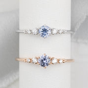 Estel Fleur Ring, 0.30ct Ceylon Sapphire