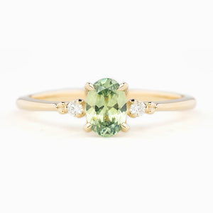 Estel Ring, 0.70ct Montana Sapphire, oval shape gemstone