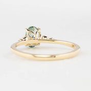 【一点物】エステルリング ・0.85ct・加熱モンタナ産アクアグリーンサファイア・K14YG