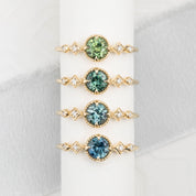 Stella Ring 5mm 0.60ct Blue Montana Sapphire 14K Yellow Gold