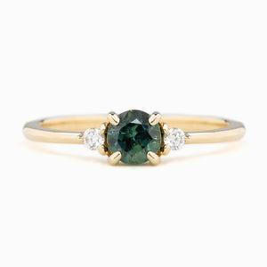 Emilie Ring, 0.60ct Blue Green Queensland Sapphire