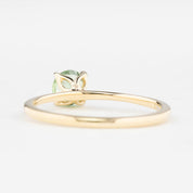 Sara Ring 5mm 0.50ct Parti Green Yellow Montana Sapphire