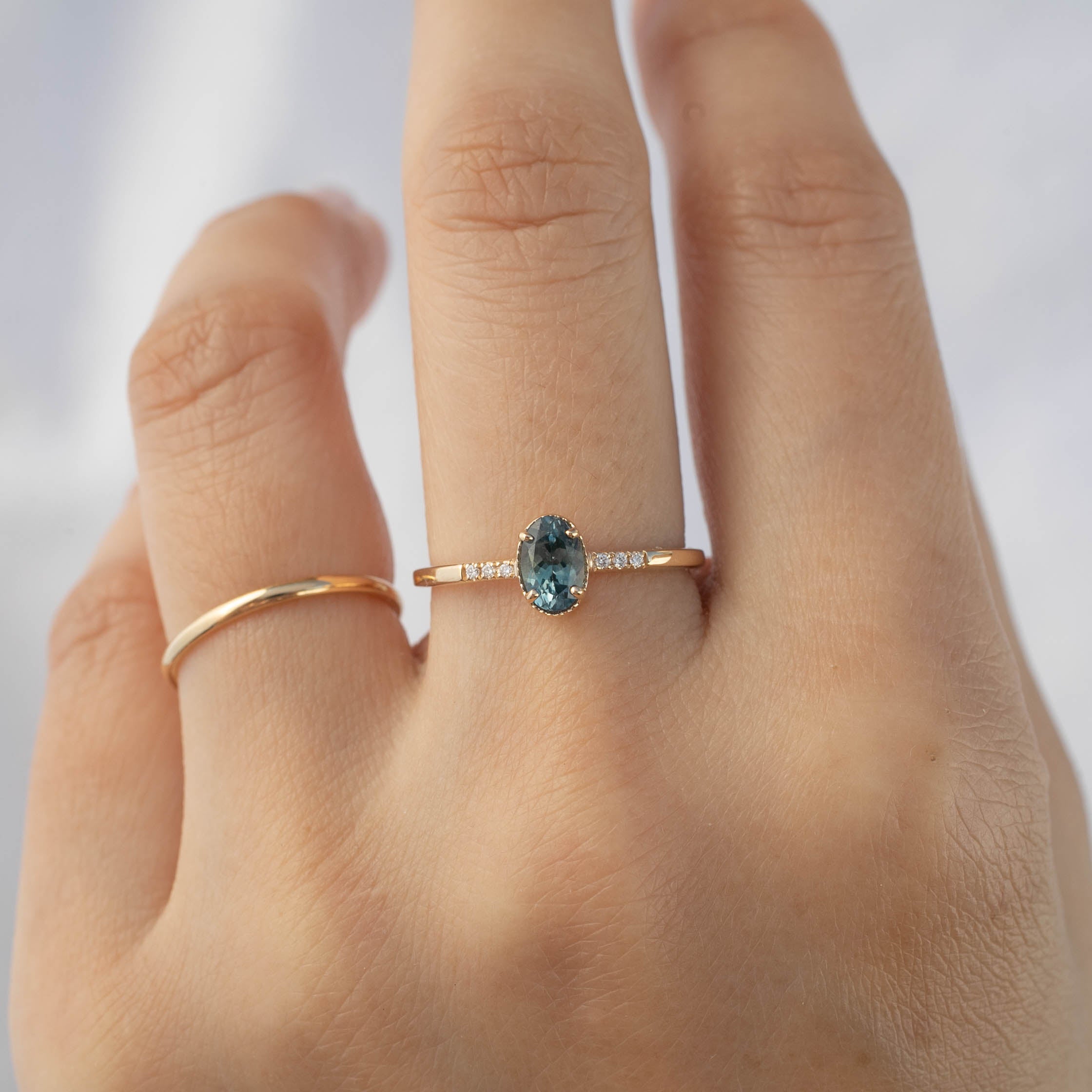 Grace Ring, 0.60ct Montana Sapphire