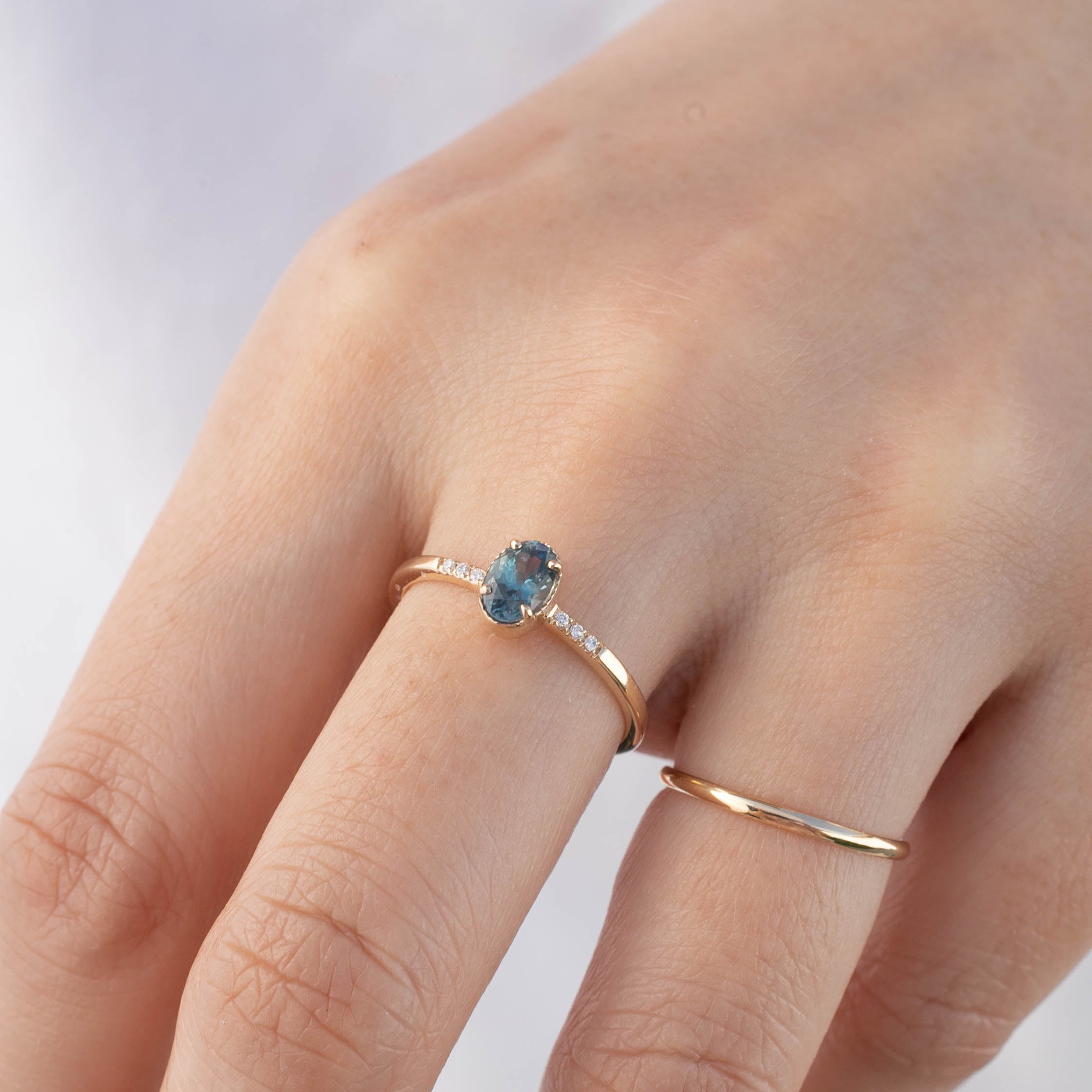Grace Ring, 0.60ct Montana Sapphire