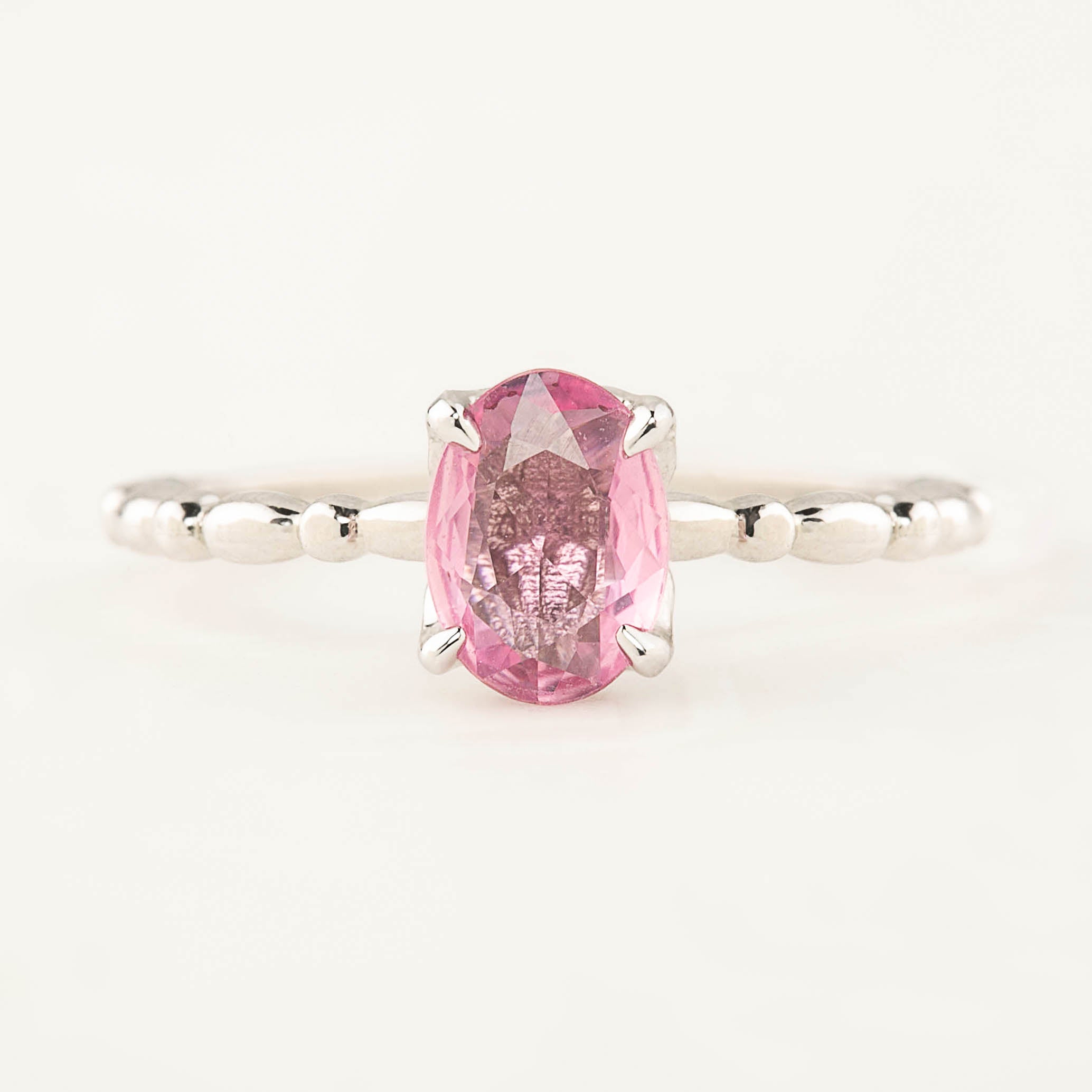 Delicate Rose Gold Ring Featuring a Light Pink Crystal | Cotton Candy by  Oomiay – Oomiay Jewelry