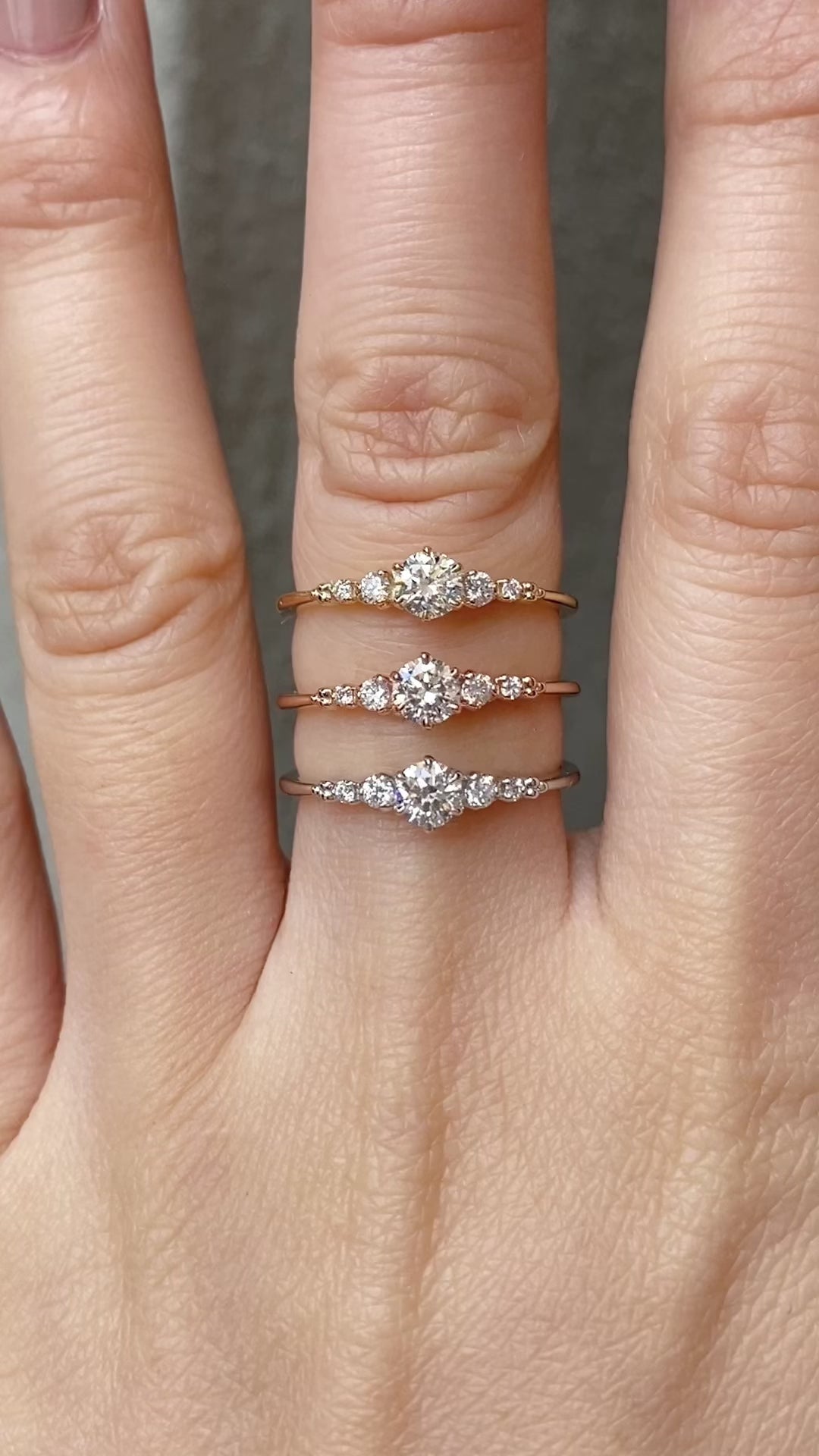 Estel Fleur Six Prongs Ring, 0.25ct Brilliant Cut Diamond (One of a kind)