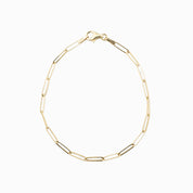 Solid Gold Paperclip Bracelet