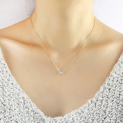 Jophiel Diamond Halo Necklace