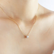 Jophiel Diamond Halo Necklace