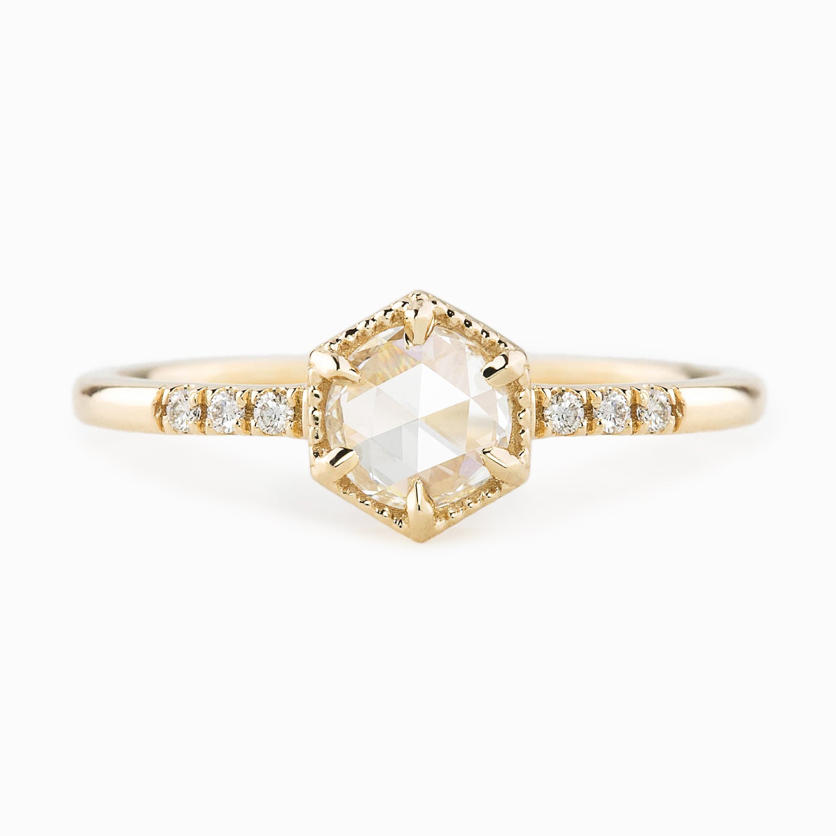 Grace Ring, Round Rose Cut Diamond