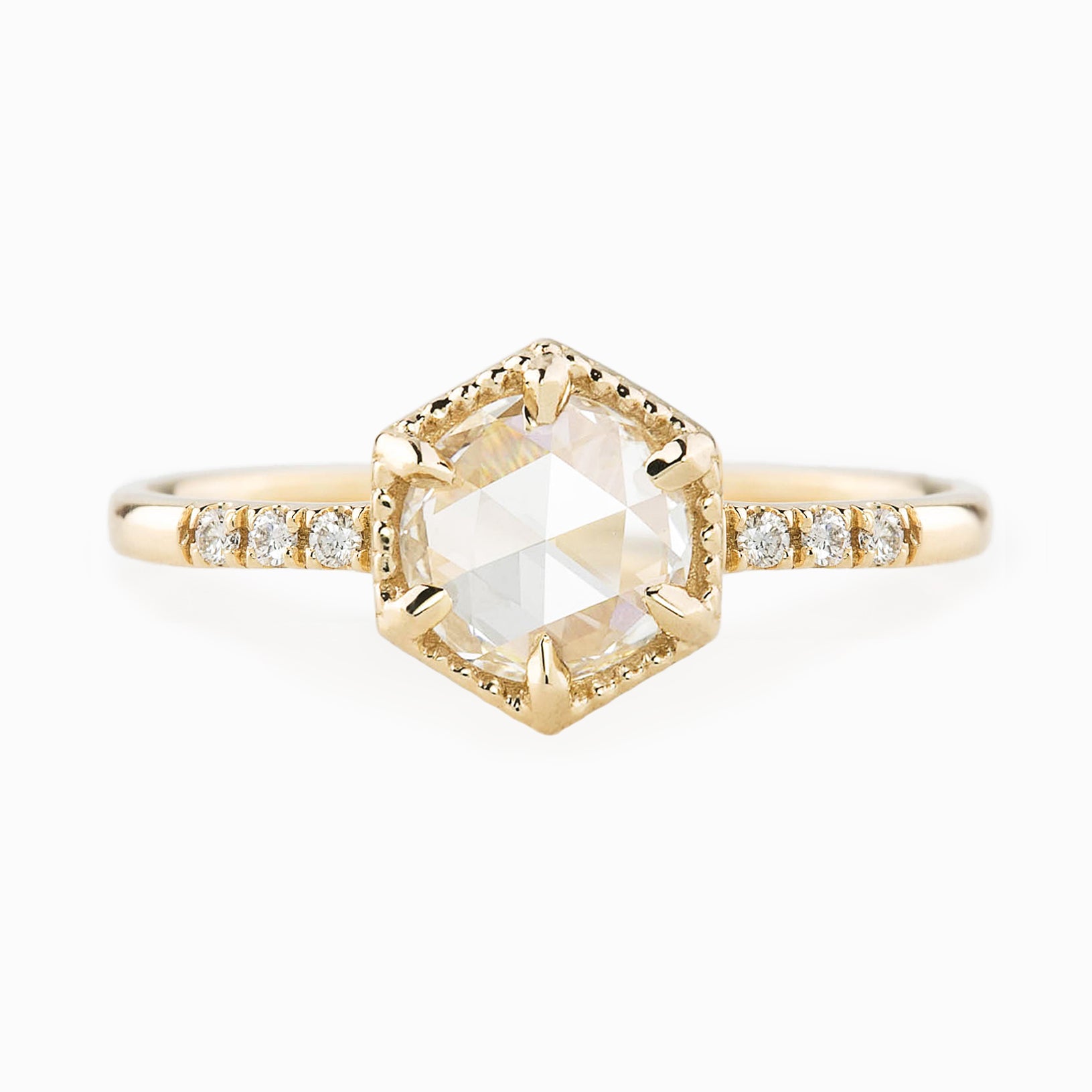Grace Ring, Round Rose Cut Diamond