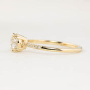 Sabrina Ring, 1ct Old Mine Cut Round Diamond Ring, 14k Yellow Gold (One of a kind)