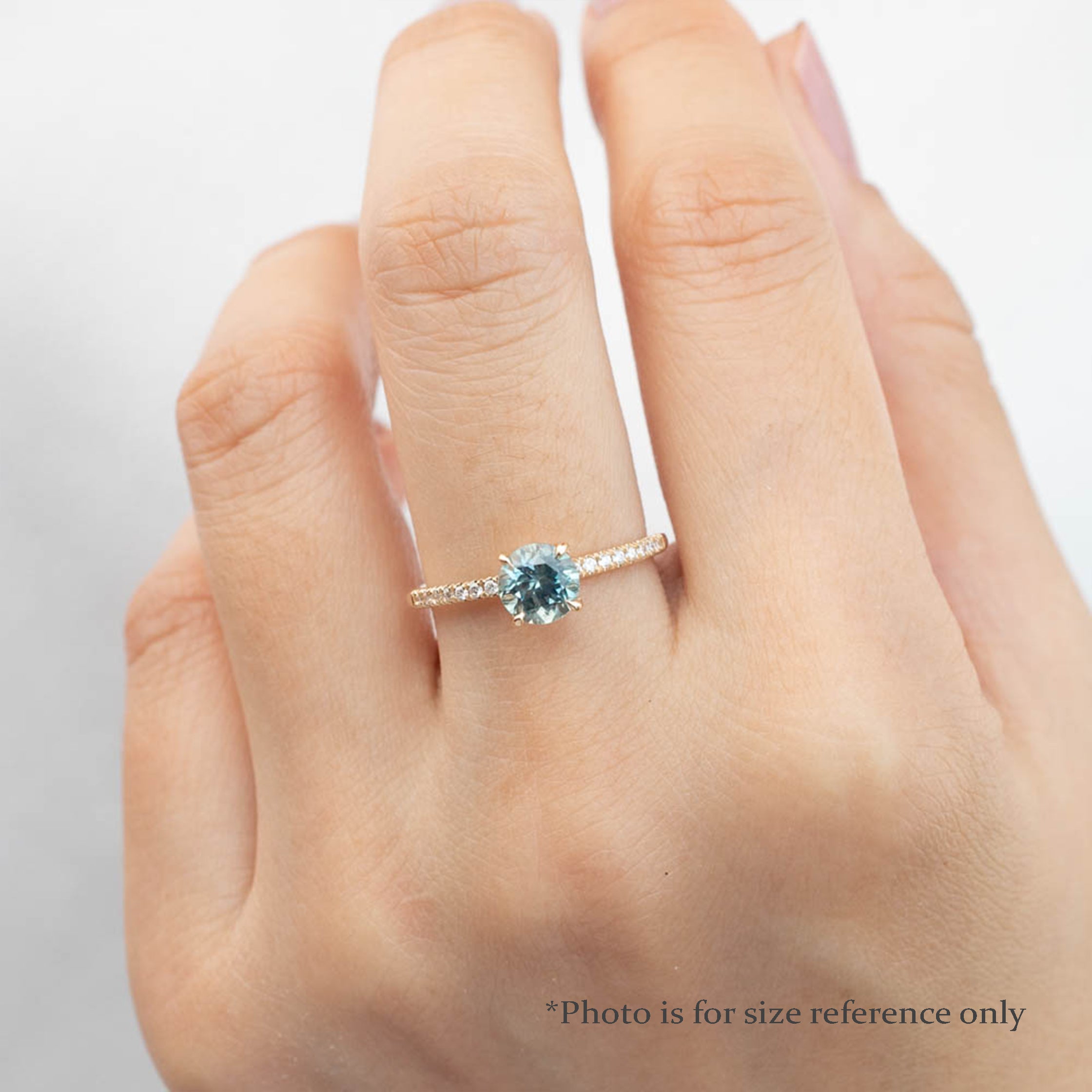 【一点物】マリアリング ・0.88ct・加熱モンタナ産ブルーサファイア・K14RG