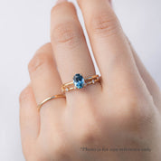 【即日配送】サラリング ・0.82ct・加熱モンタナ産ブルーグリーンサファイア・K14YG