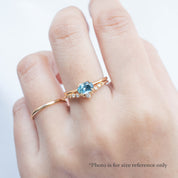 【一点物】サラリング ・0.86ct・加熱モンタナ産ブルーグリーンサファイア・K14RG