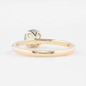 Sara Ring 0.94ct Parti Green Yellow Round Montana Sapphire, 14K Yellow Gold (One of a kind)