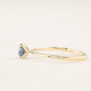 Sara Ring - 5mm 0.55ct Teal Blue Montana Sapphire