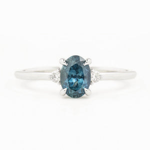 Emilie Ring, 1.17ct Montana Sapphire, oval shape gemstone